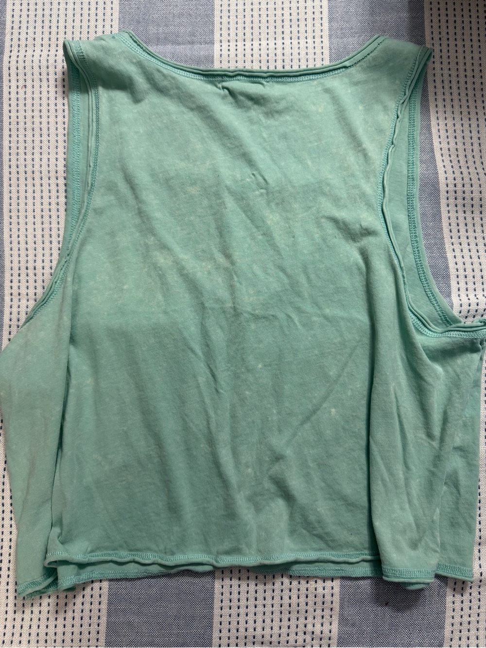 Altar’d State Cropped Tank- Turquoise - Picture 5 of 6